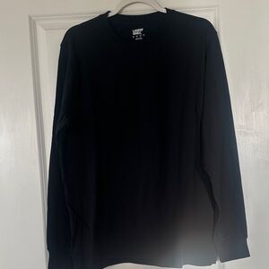 Lands' End Men's Classic Black Long Sleeve Tee